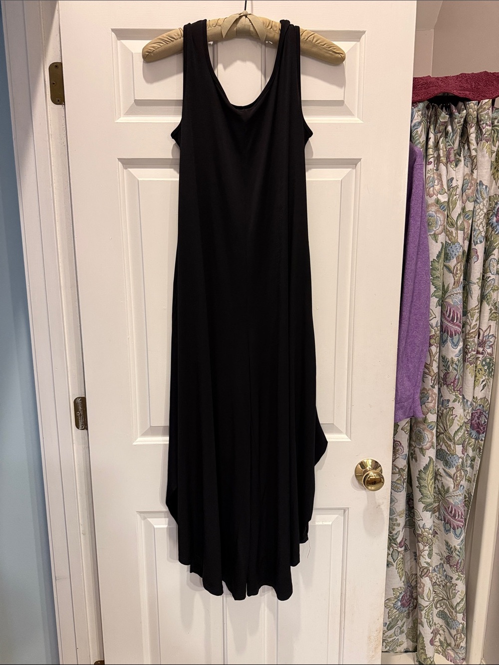 Kozan Black Wide Leg Jumpsuit Romper — Cropped — Sz XS pockets